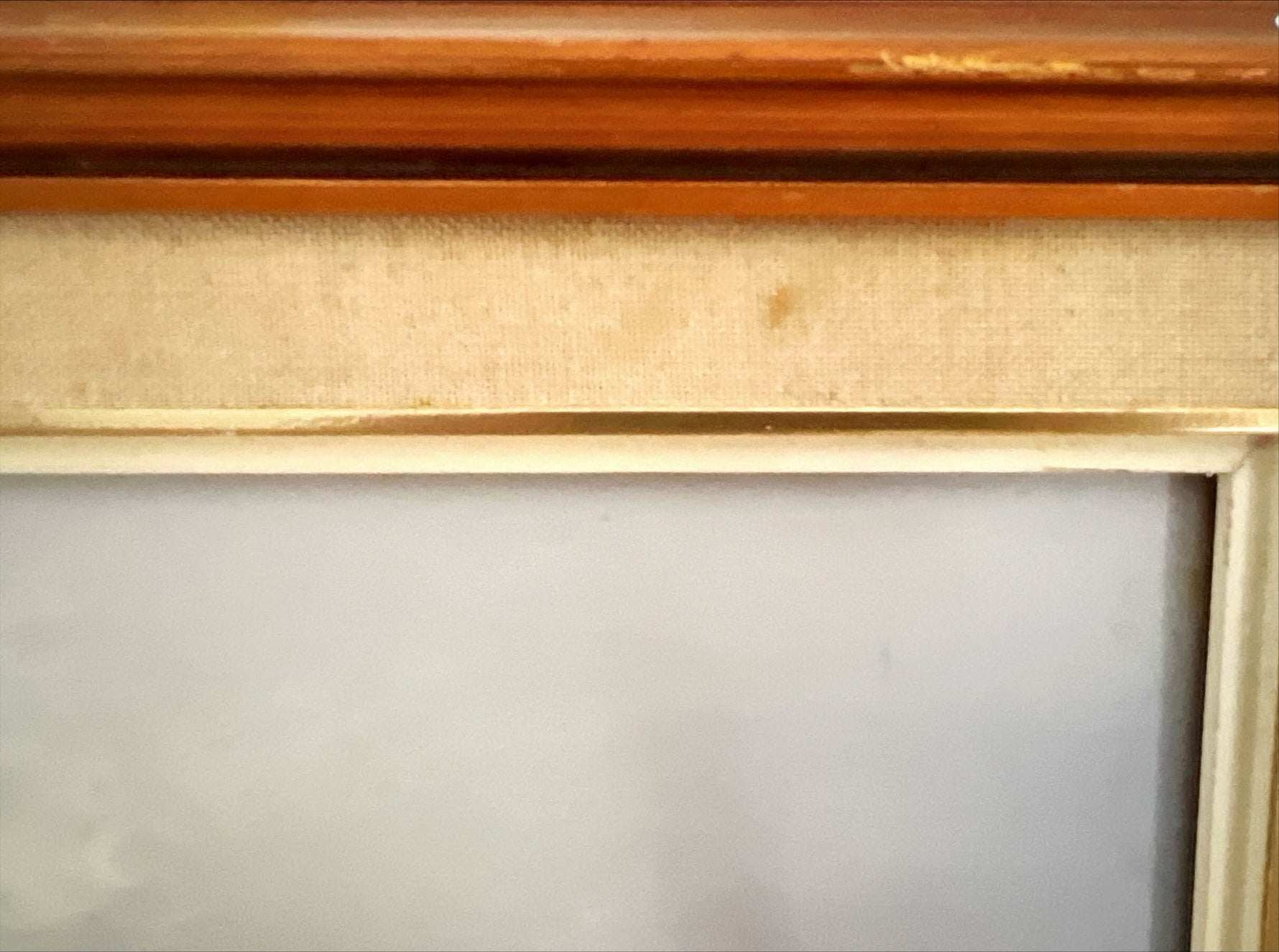 Oil painting, Seascape Unknown Artist, Damage view