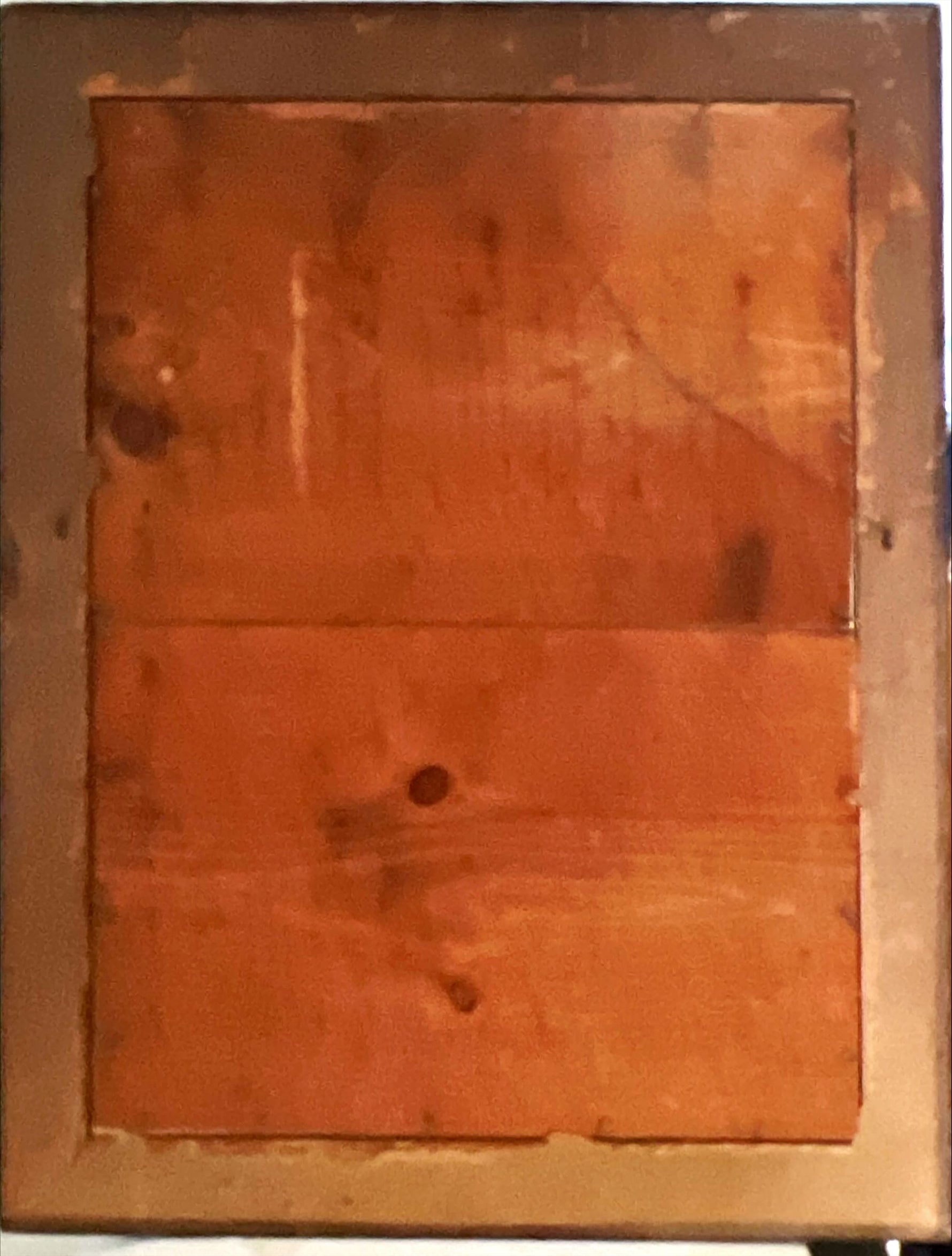 Mixed Media painting, Antique, Genre scene Order of Red Men, Back view