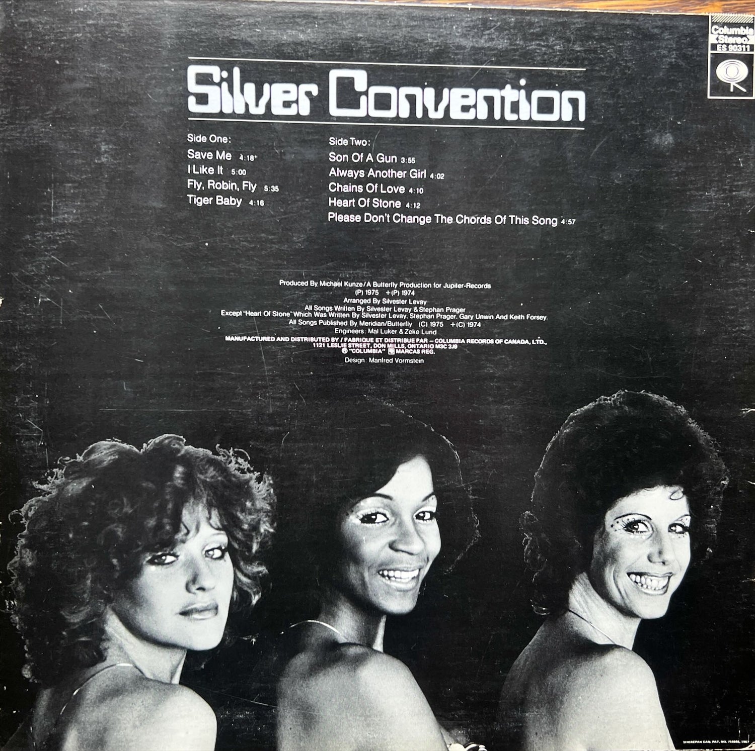 Vinyl record, Pop Silver Convention, Back view
