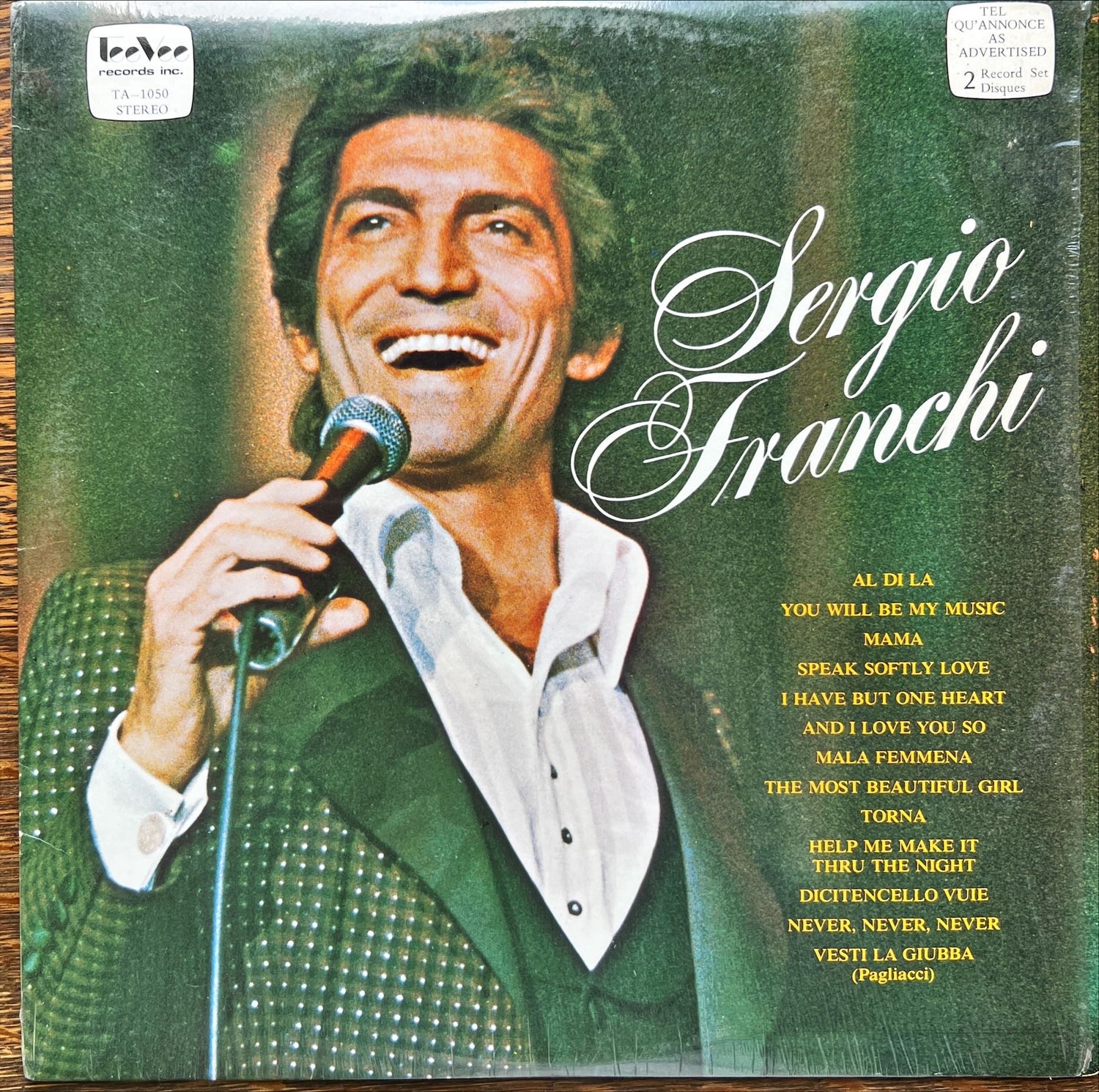 Vinyl record, Opera Sergio Franchi, Front view