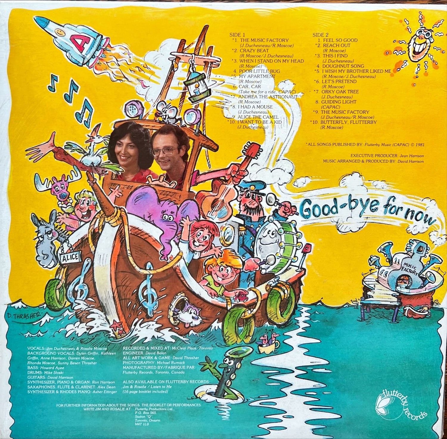 Vinyl record, Children Jim and Rosalie, Back view