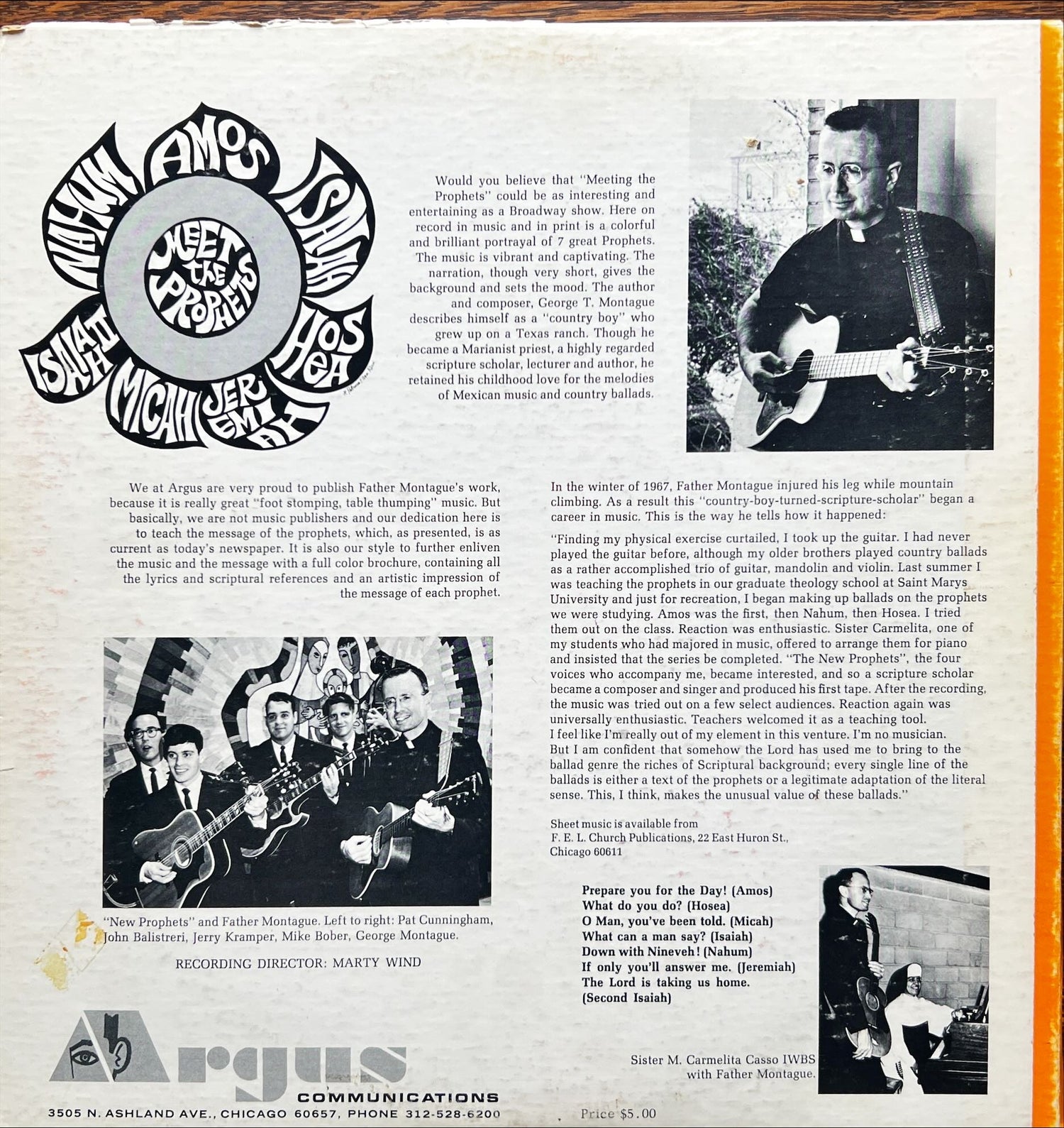 Vinyl record, Religious George T. Montague, Back view
