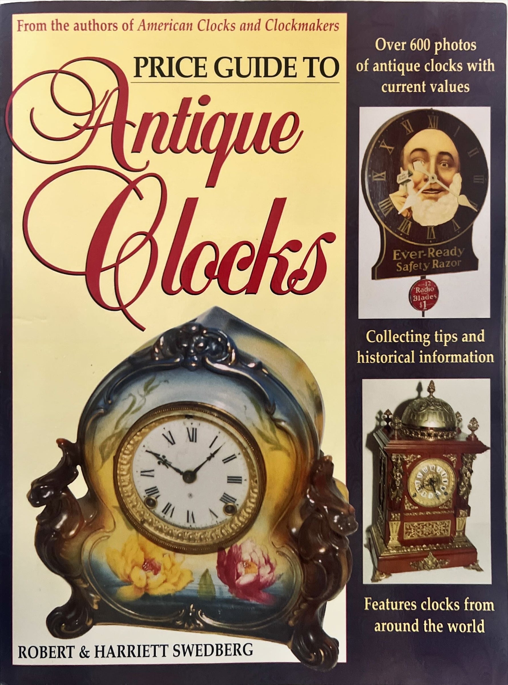 Book, Antique, Collectibles, Robert & Harriett Swedberg, Price Guide to Antique Clocks, Front view