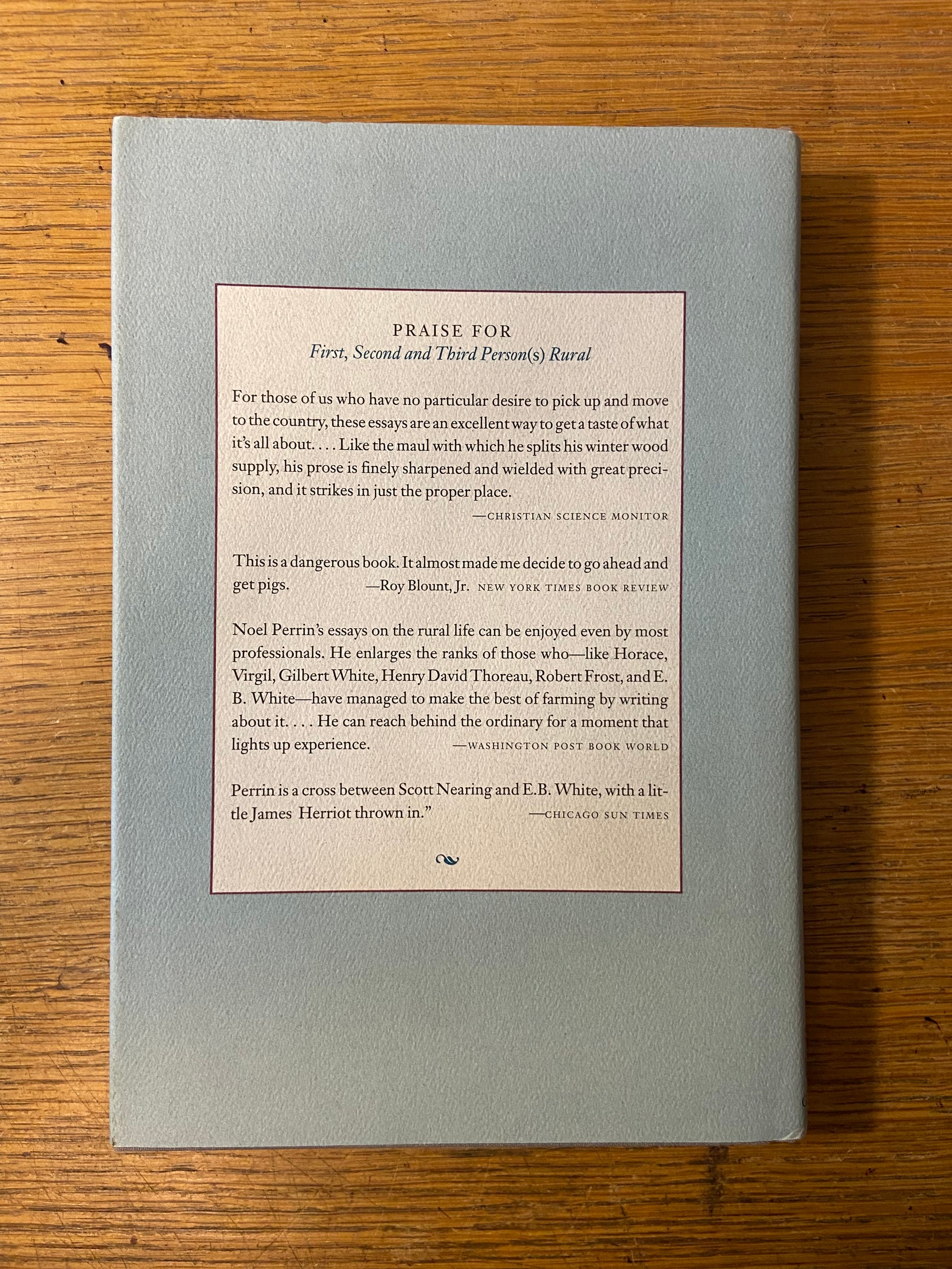 Book, History, USA, New England, Noel Perrin, Last Person Rural, Back view