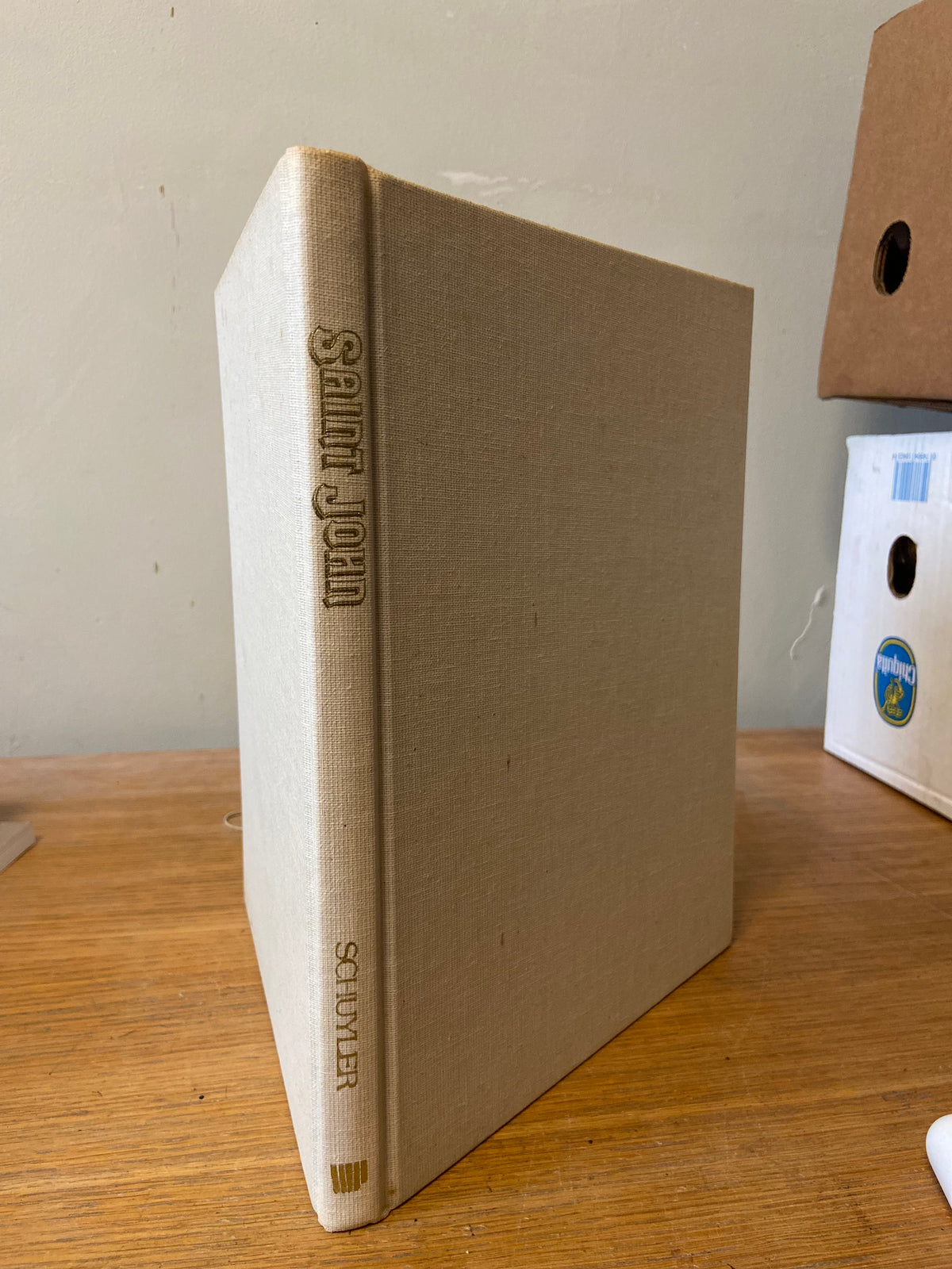 Book, History, Saint John, New Brunswick, Canada, Atlantic Canada, George W. Shuyler, Saint John: Two Hundred Years Proud, Spine view
