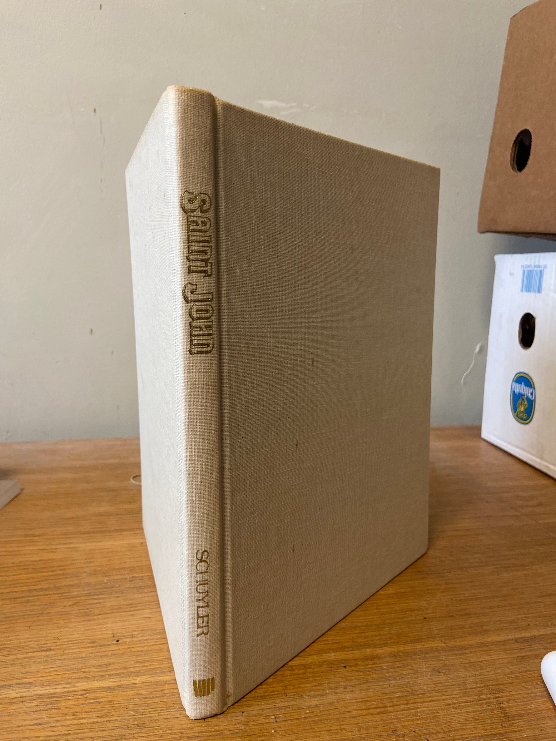 Book, History, Saint John, New Brunswick, Canada, Atlantic Canada, George W. Shuyler, Saint John: Two Hundred Years Proud, Spine view