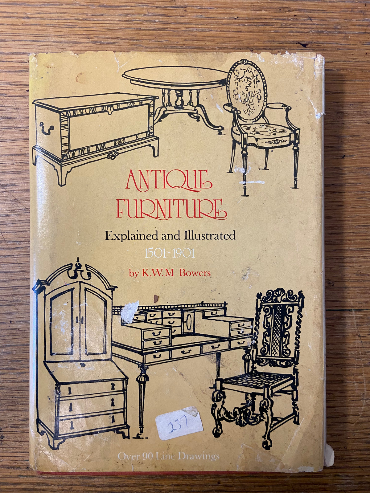 Book, Antique, Collectibles, K.W.M. Browers, Antiques Furniture Explained and Illustrated, 1501-1901, Front view