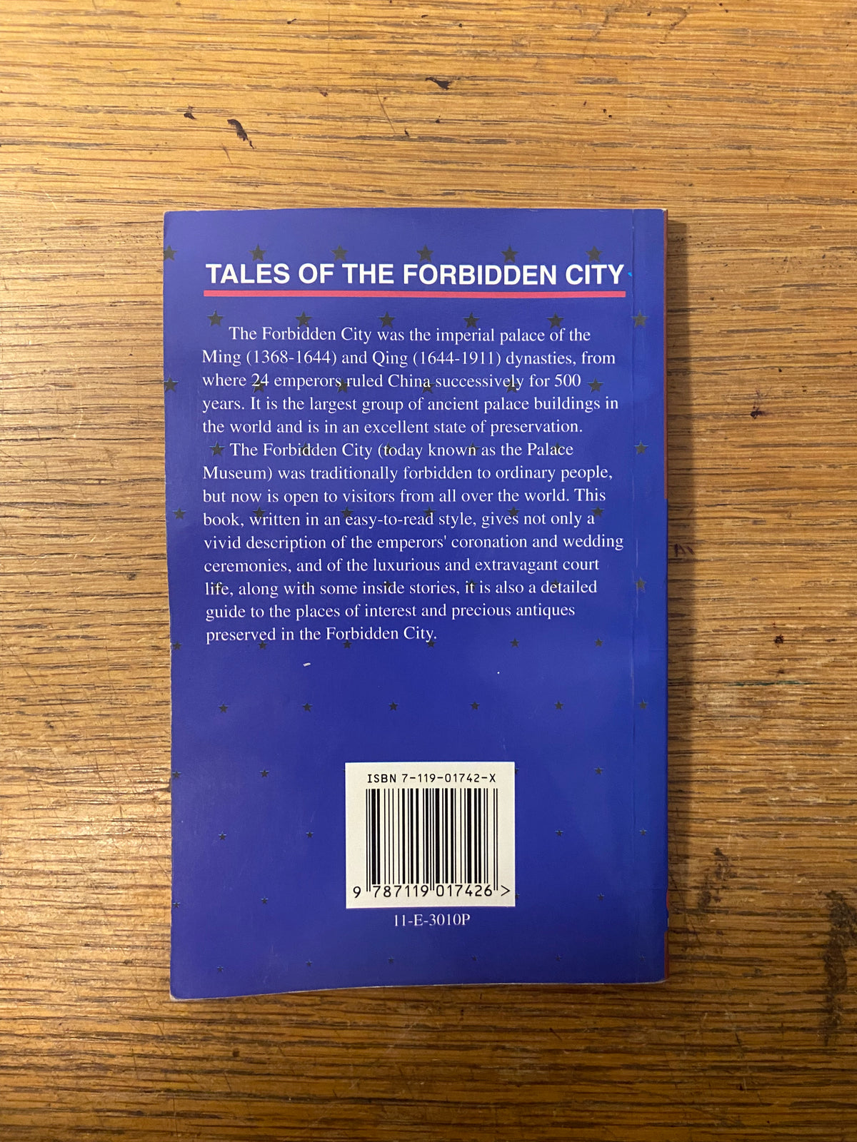 Book, History, China, Ed. Cheng Qinhua, Tales of the Forbidden City: A Kaleidoscope of Chinese Civilization, Back view