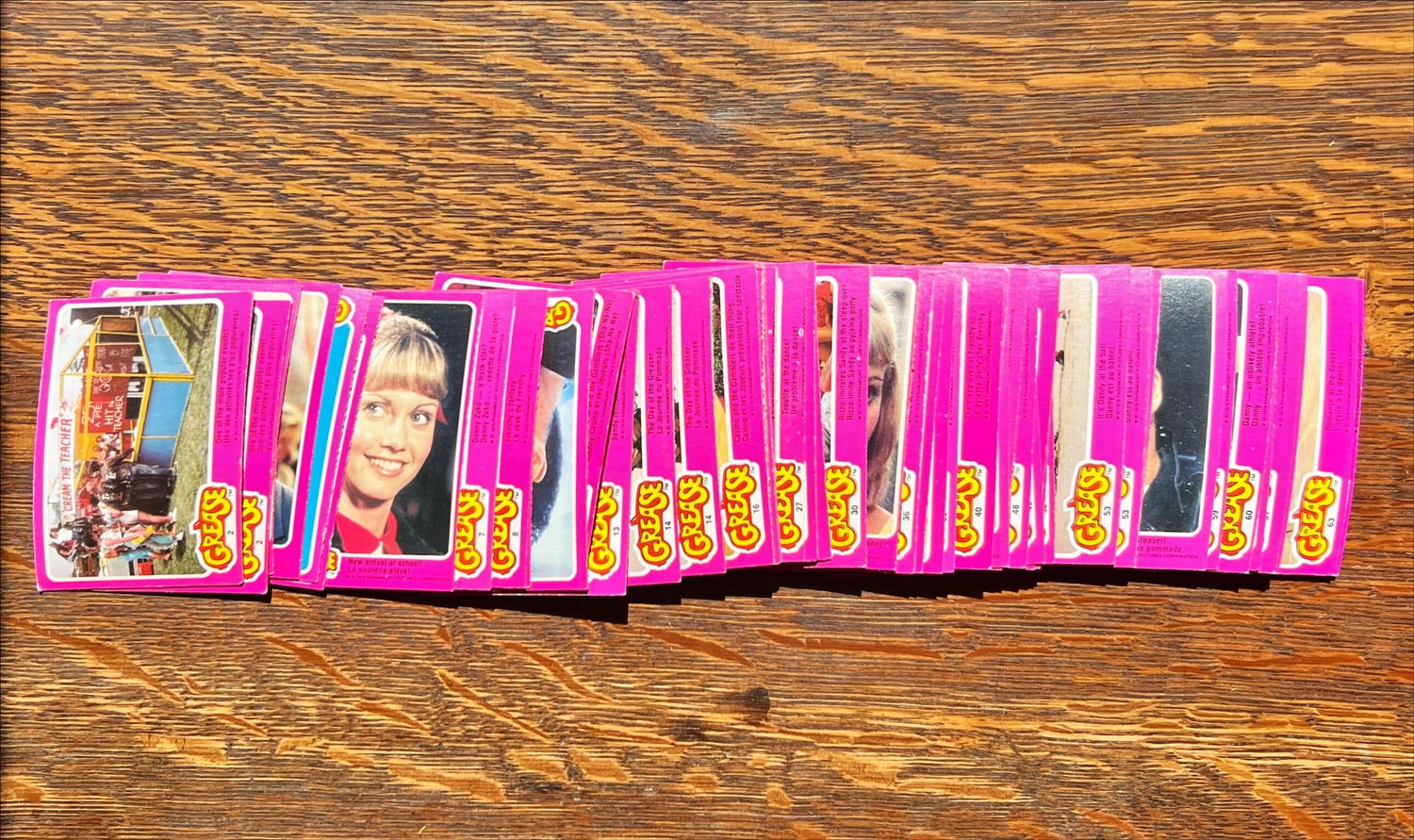 Card, Grease (The Movie) Collectible Cards from 1978, Paramount Pictures, Front view