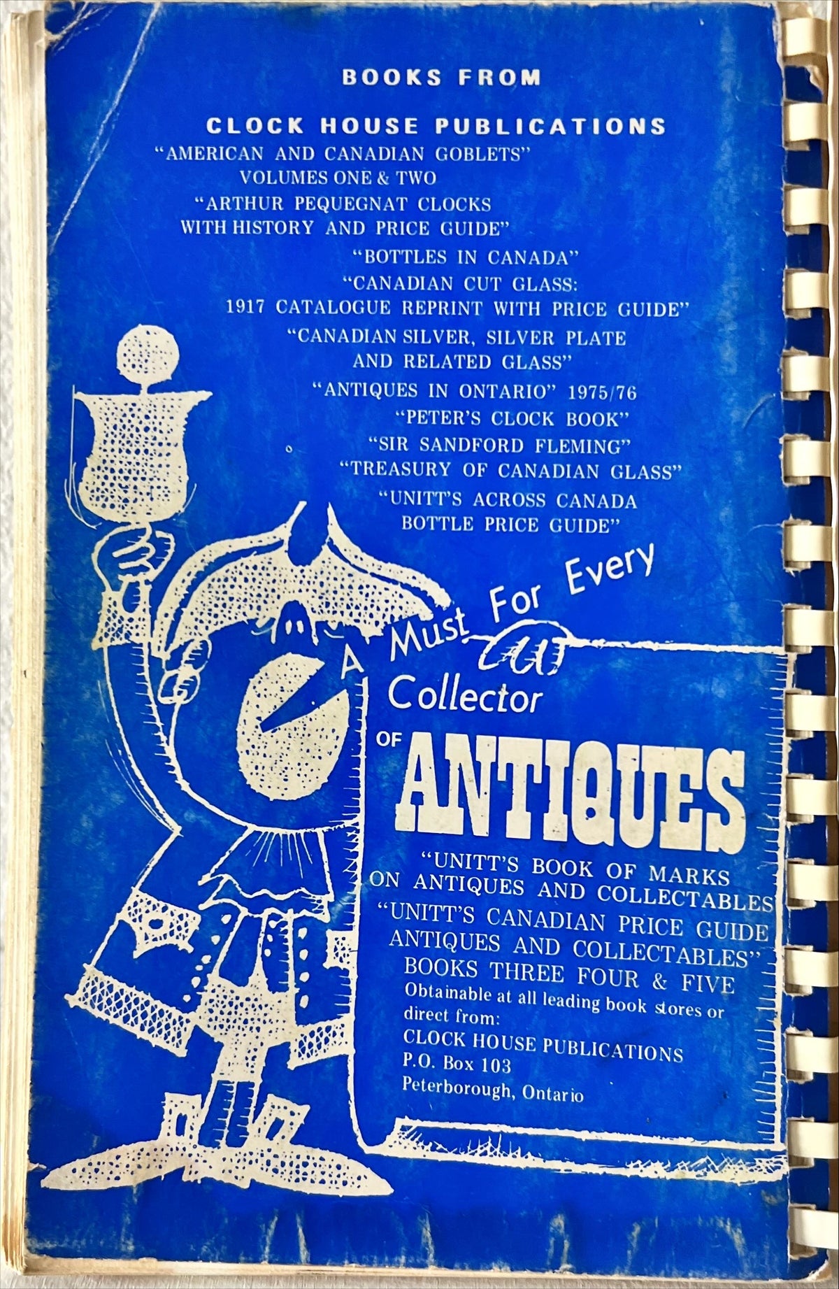 Book, Antique, Collectibles, Doris and Peter Unitt, Unitt's Canadian Price Guide to Antiques & Collectibles, book 6., Back view