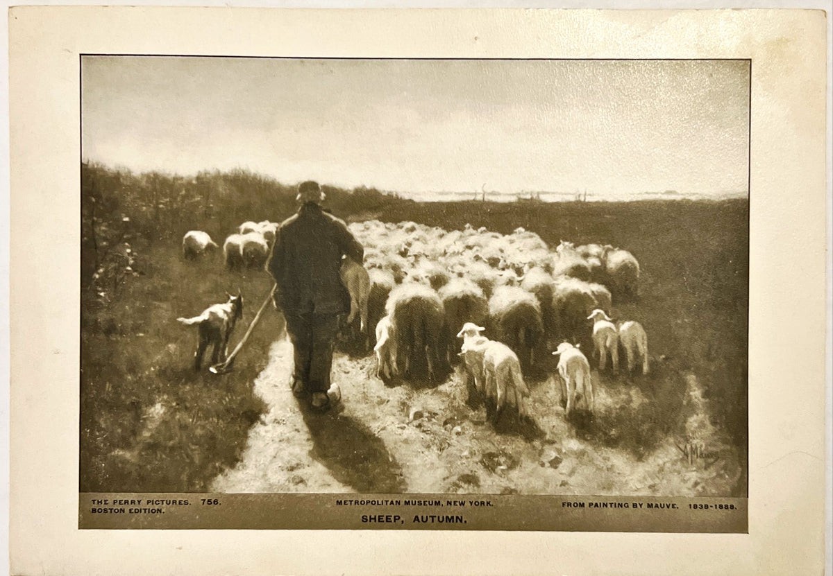 Print, Landscape, Figures, Farm, The Perry Pictures, Front view