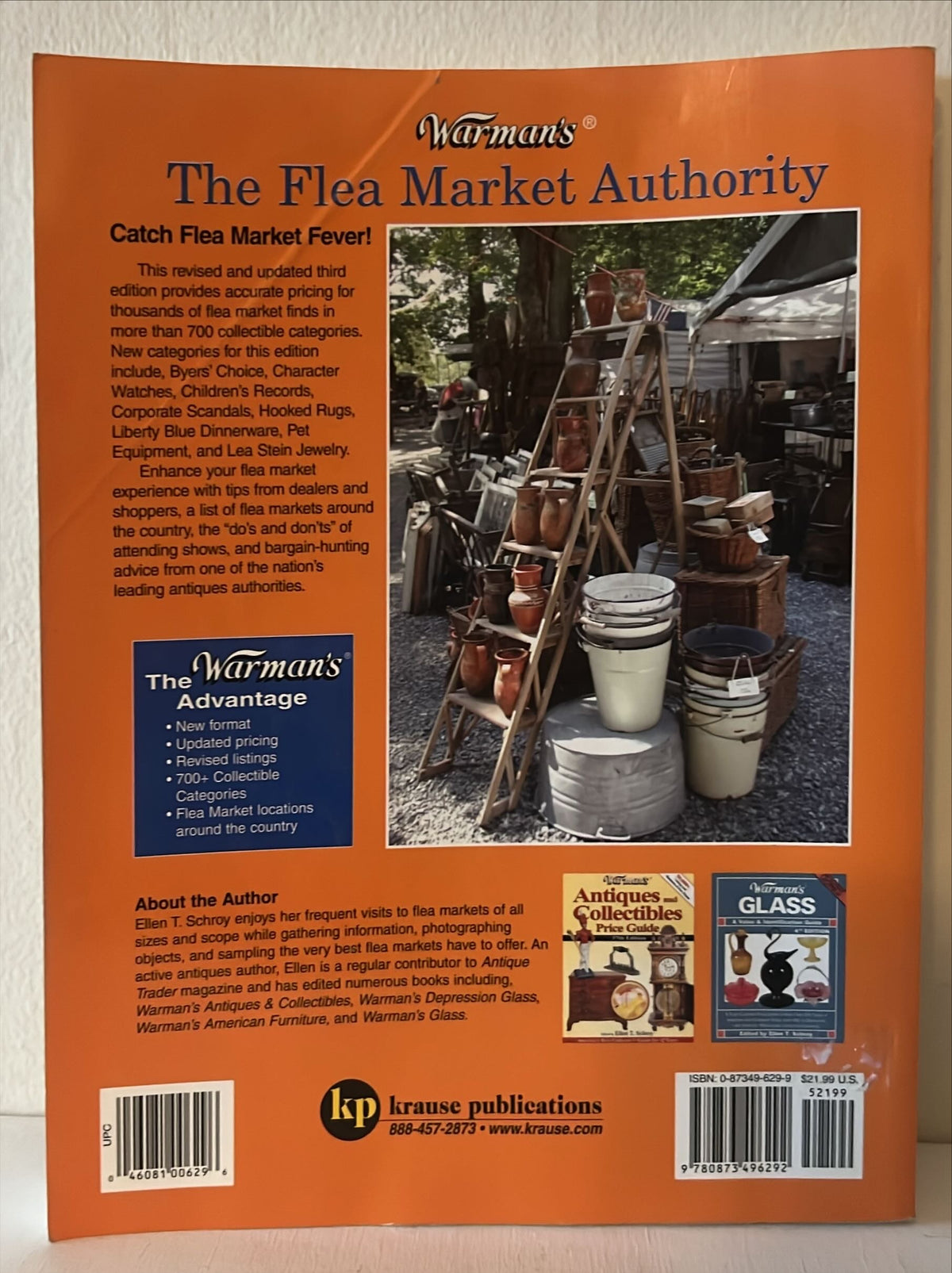 Book, Antique, Collectibles, Ed. Ellen T. Schroy, Warman's Flea Market Price Guide, 3rd edition, Back view