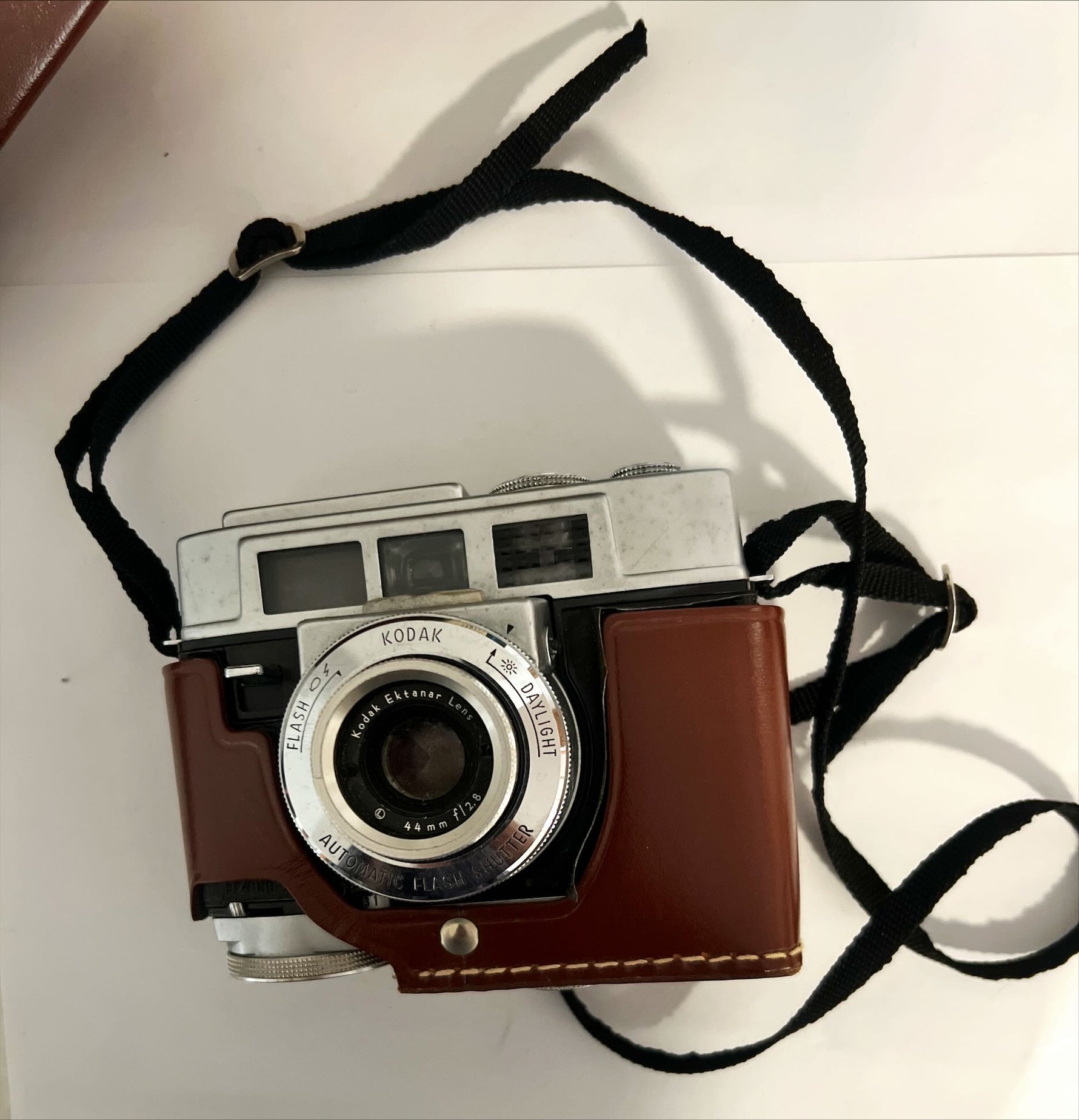 Tool, Artifact, Vintage Mint Kodak Motormatic 35F Camera with Case and Half Original Box, Kodak, Front view