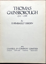 Book, Arts, Artist, E. Rimbault Dibdin, Thomas Gainsborough, 1727-1788: Master Painters of the World, Inside view