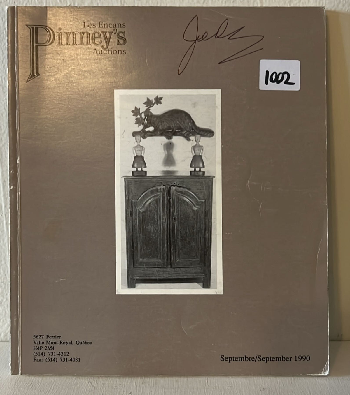 Catalogue/Reference, Antique, Collectibles, Pinney's, Les EnCans Pinney's Auction 5627, Front view