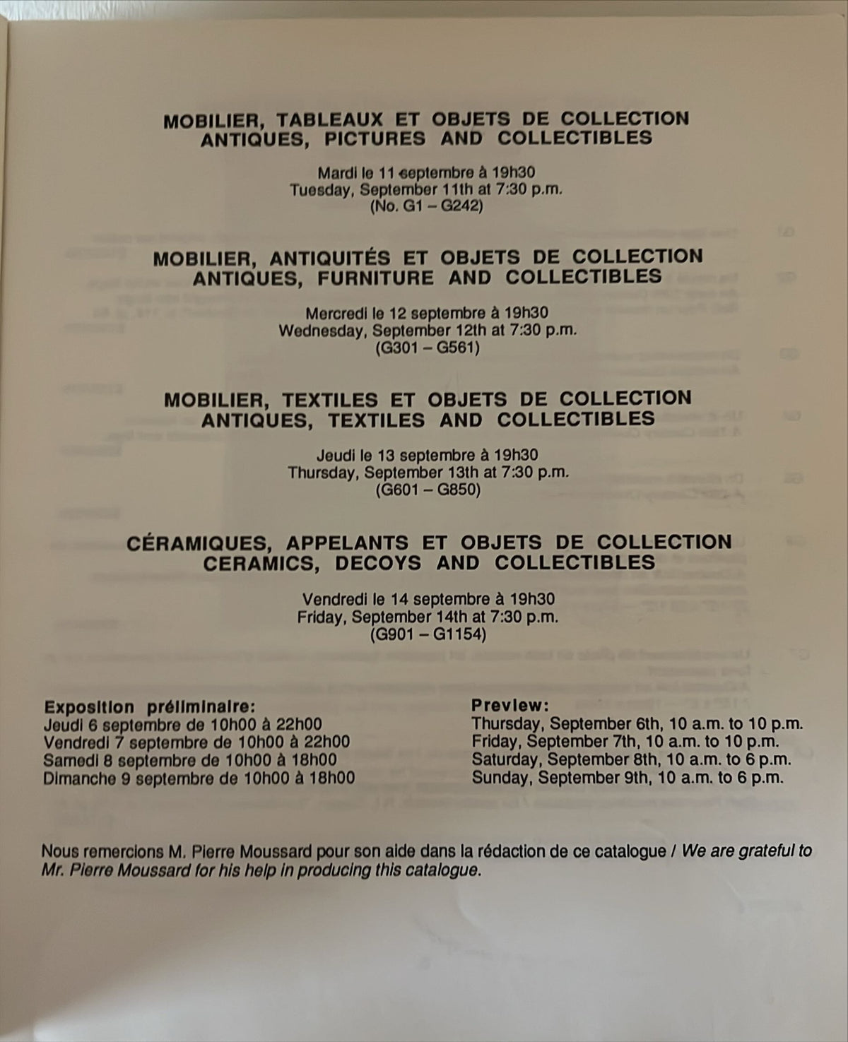 Catalogue/Reference, Antique, Collectibles, Pinney's, Les EnCans Pinney's Auction 5627, Inside view