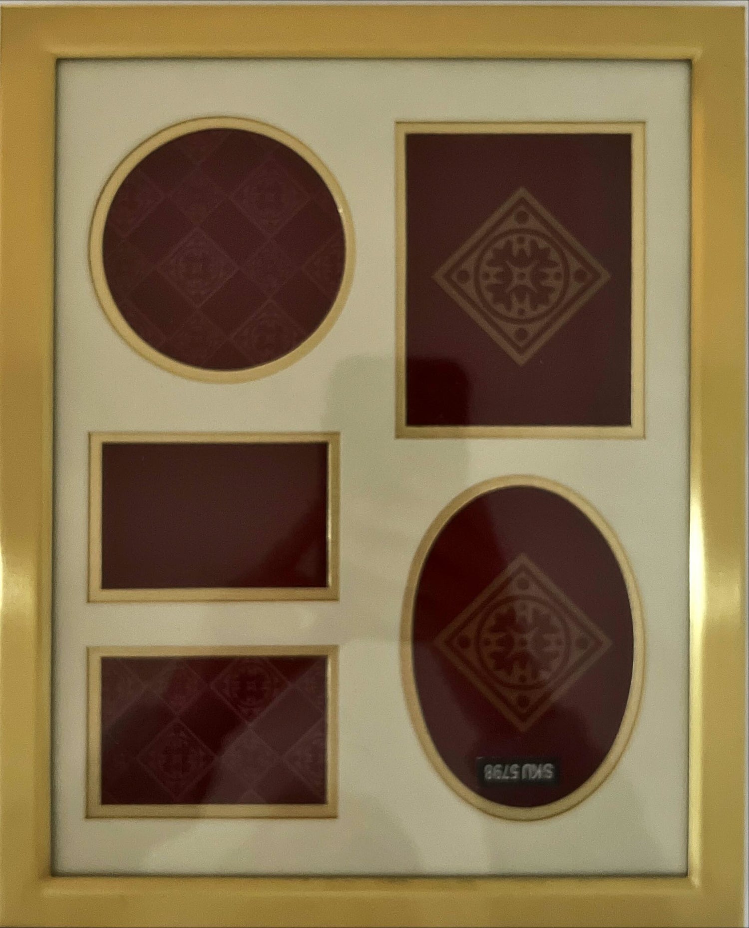 Home, Picture frame, Brass Photo Frame Holds 5 Photos, Cover view