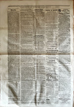 Newspaper, News, Herald of Gospel Liberty, Herald of Gospel Liberty, Newbury Port. Thursday, October 8, 1857- Two Pages, Back view