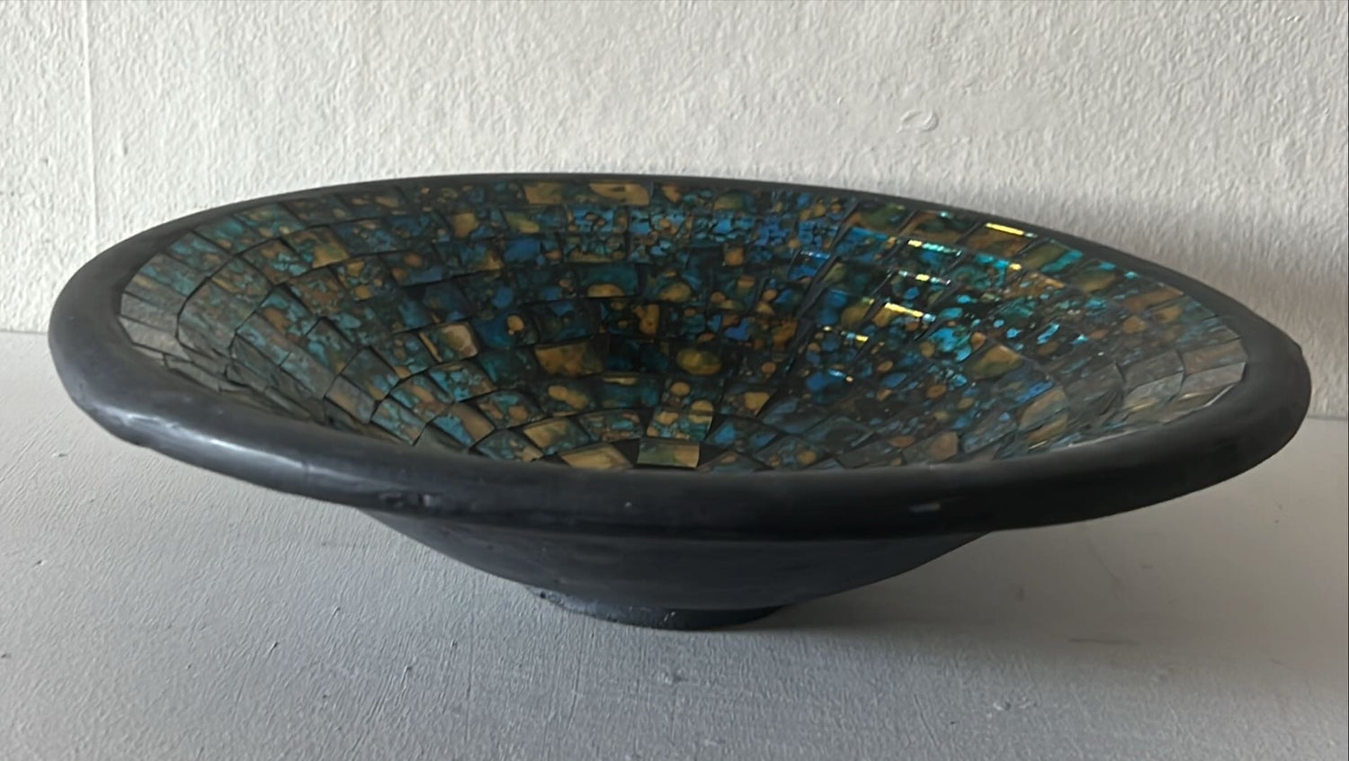 Home, Glassware, Decorative plate, Mosaic Bowl, Front 3 view