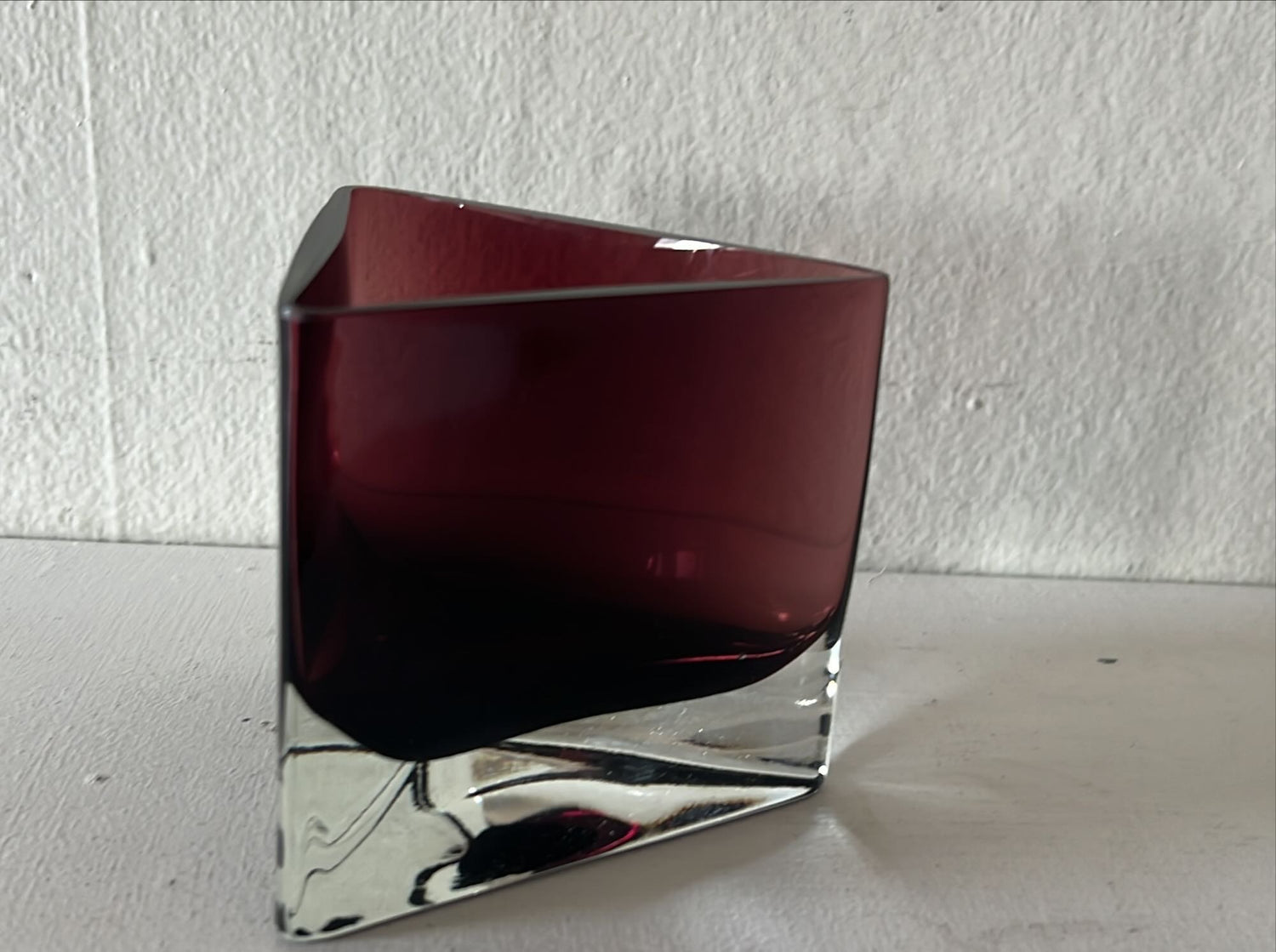 Home, Vase, Glassware, Triangle vase, front 2 view