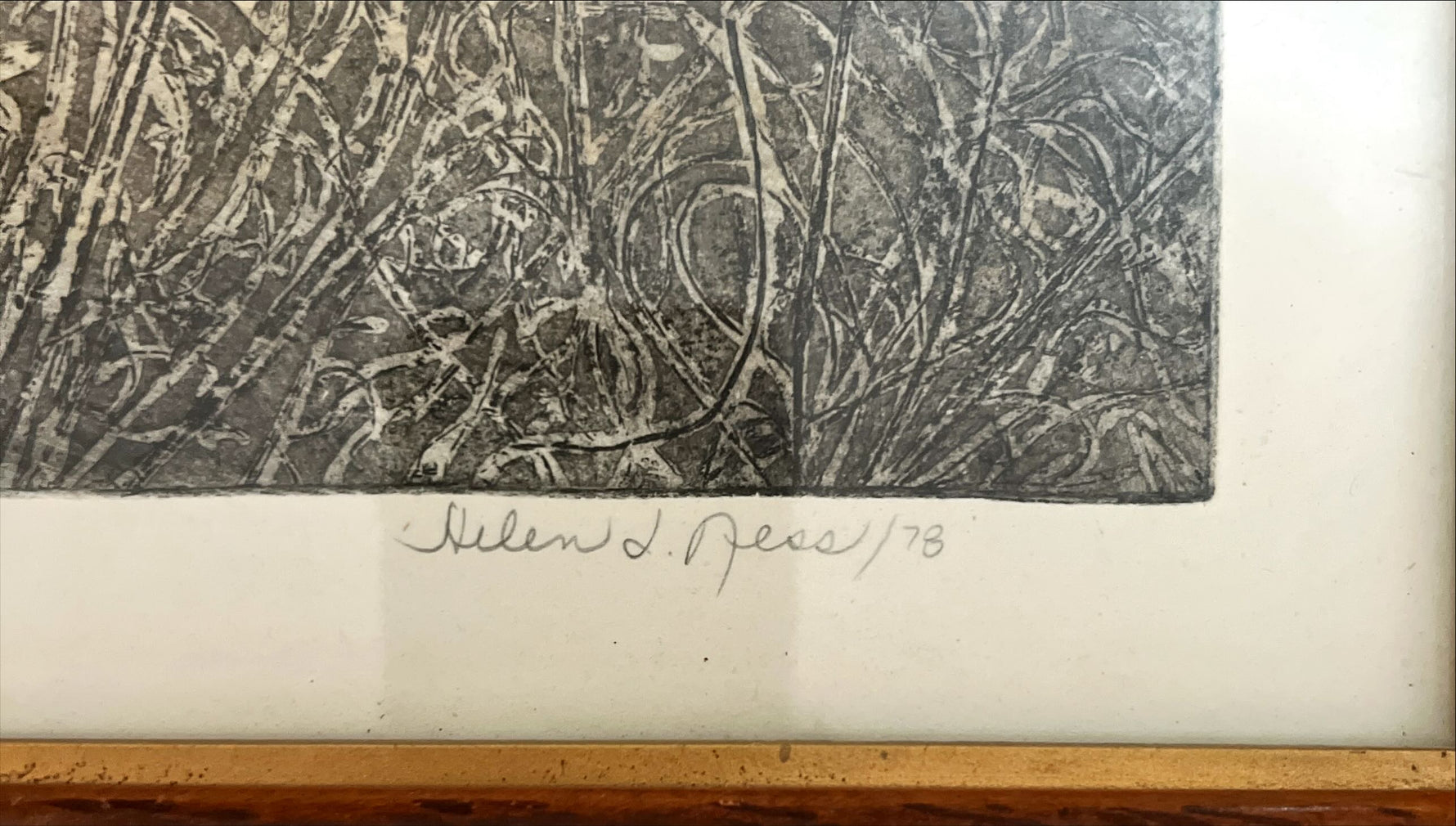  painting, Landscape Helen Ness, Signature view
