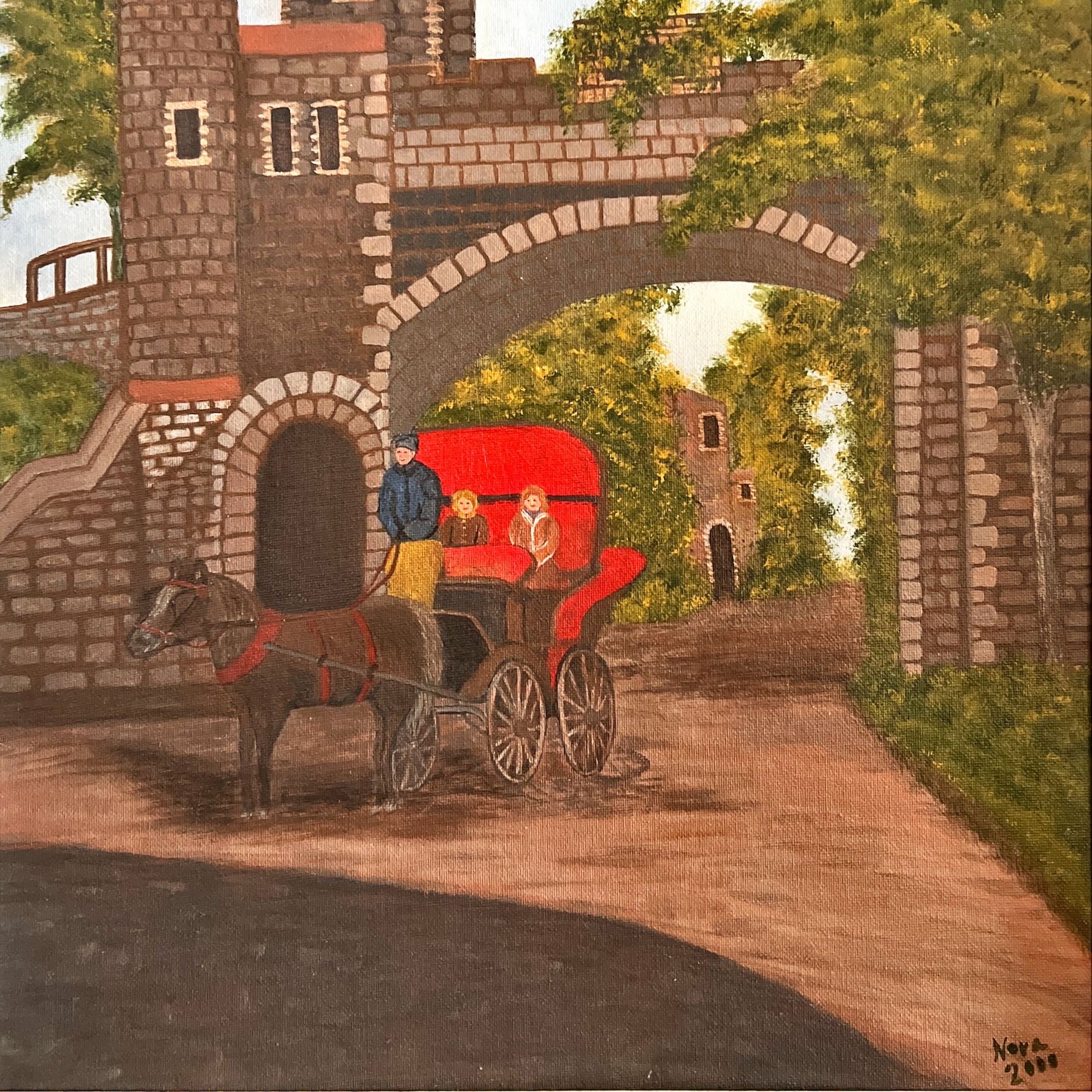 Mixed Media painting, Genre scene Nova, Cover view