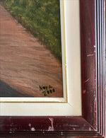 Mixed Media painting, Genre scene Nova, Damage view