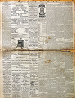 Newspaper, News, The Daily Telegraph, The Daily Telegraph, St. John, NB. Friday, December 7, 1888 – One Page, Front view