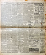 Newspaper, News, The Montreal Daily Star, The Montreal Daily Star, Monday, March 30, 1891 – One Page, Back view