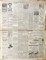 Newspaper, News, The Union Advocate, The Union Advocate, Newcastle NB, Wednesday, May 29, 1889 -Two pages, Back view