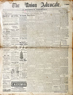 Newspaper, News, The Union Advocate, The Union Advocate, Newcastle NB, Wednesday, May 29, 1889 -Two pages, Front view