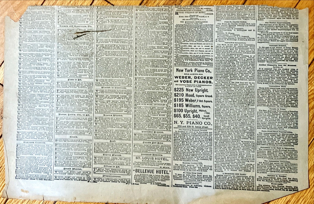 Newspaper, News, , Unknown, Canada – Half Page, Back view