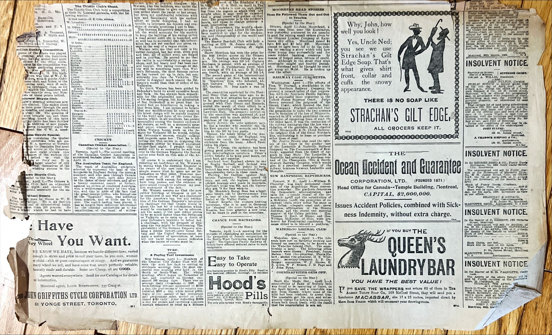 Newspaper, News, , Unknown, Canada – Half Page, Back view