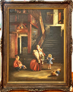 Oil painting, Genre scene Walker, Front view