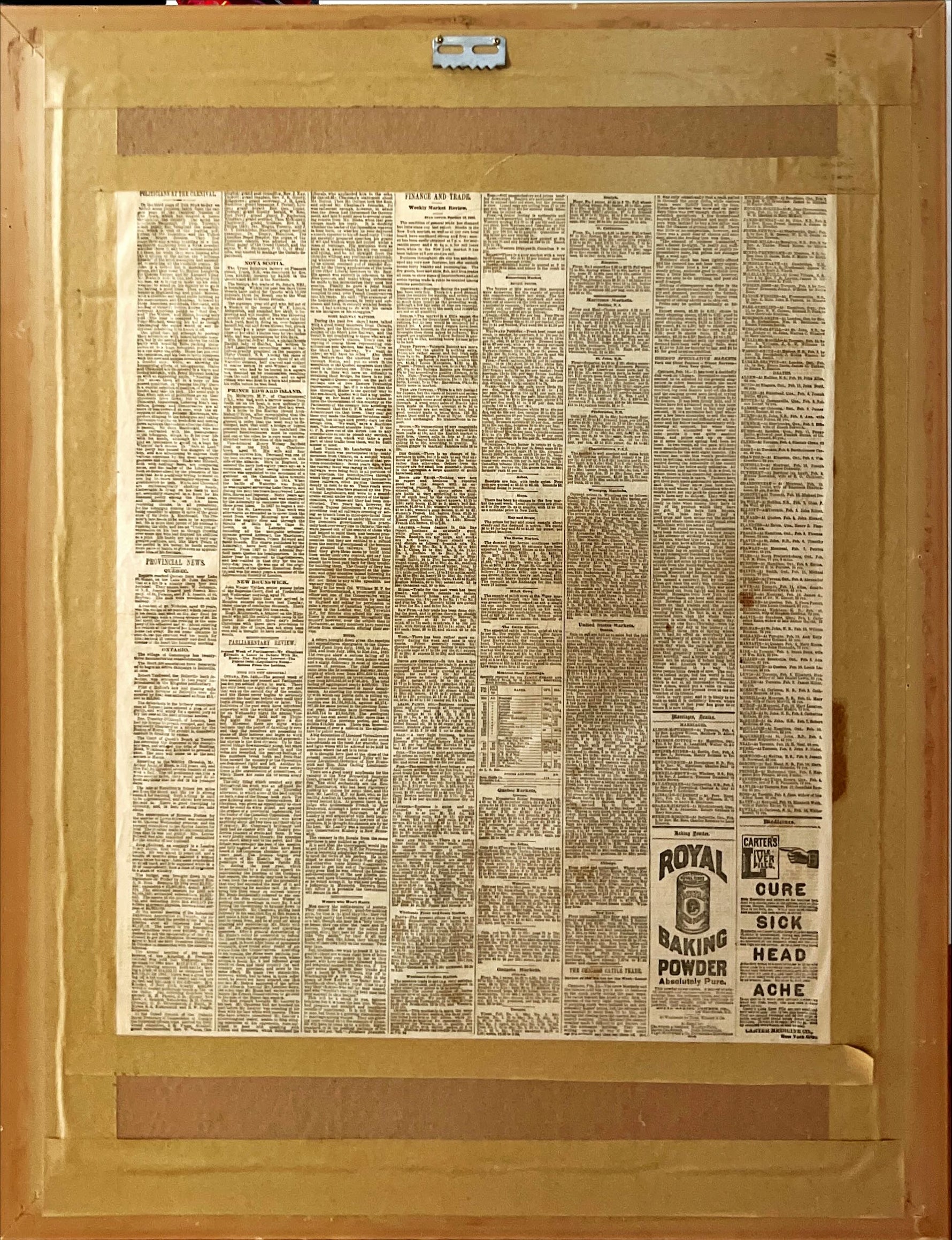 Print, Figures, The Family Herald and Weekly Star, Back view
