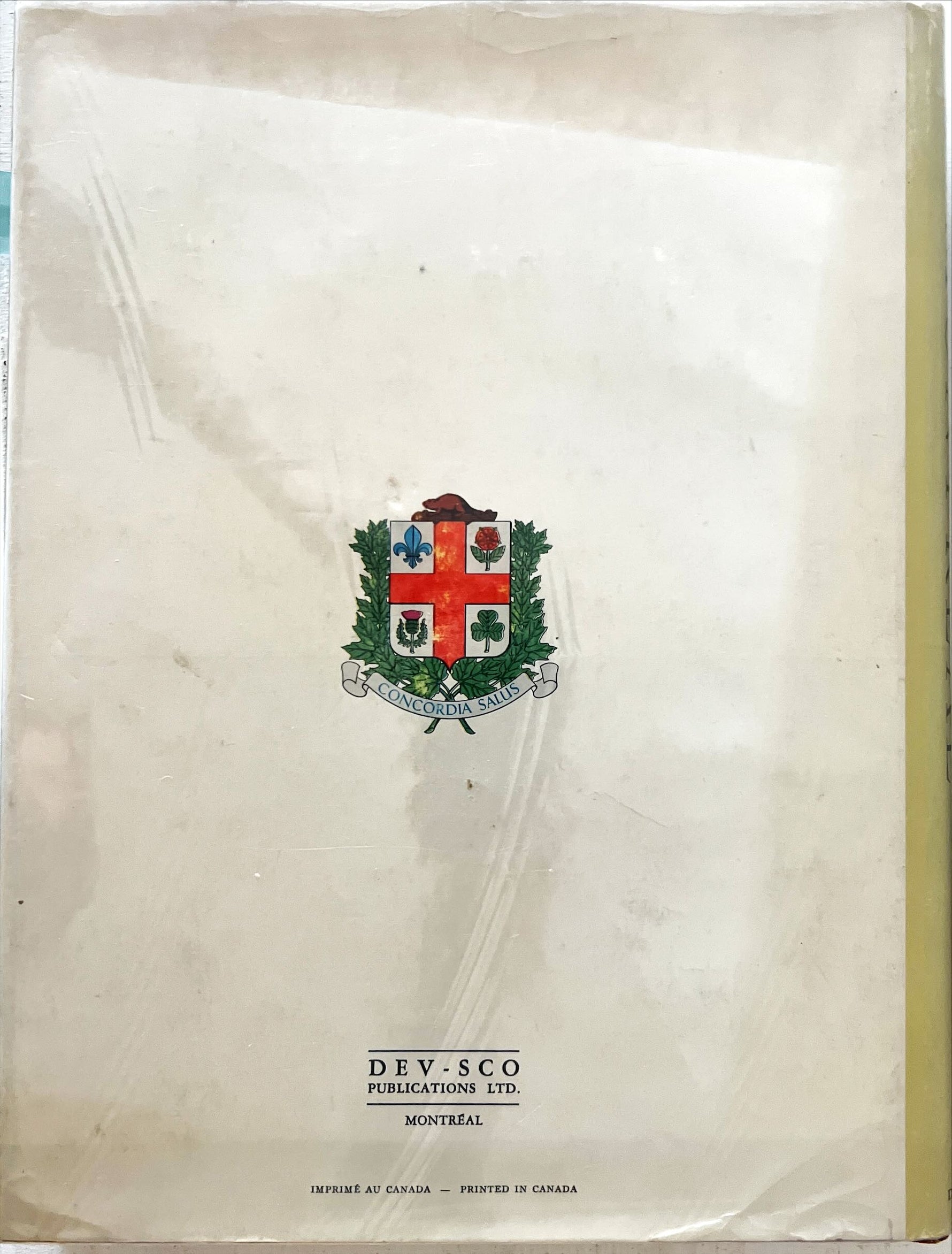 Book, Regional History, Montreal, Canada, Charles P. DeVolpi and P.S. Winkworth, Montreal: Recueil Iconographique / A Pictorial Record 1535-1885, Vol. II, Back view