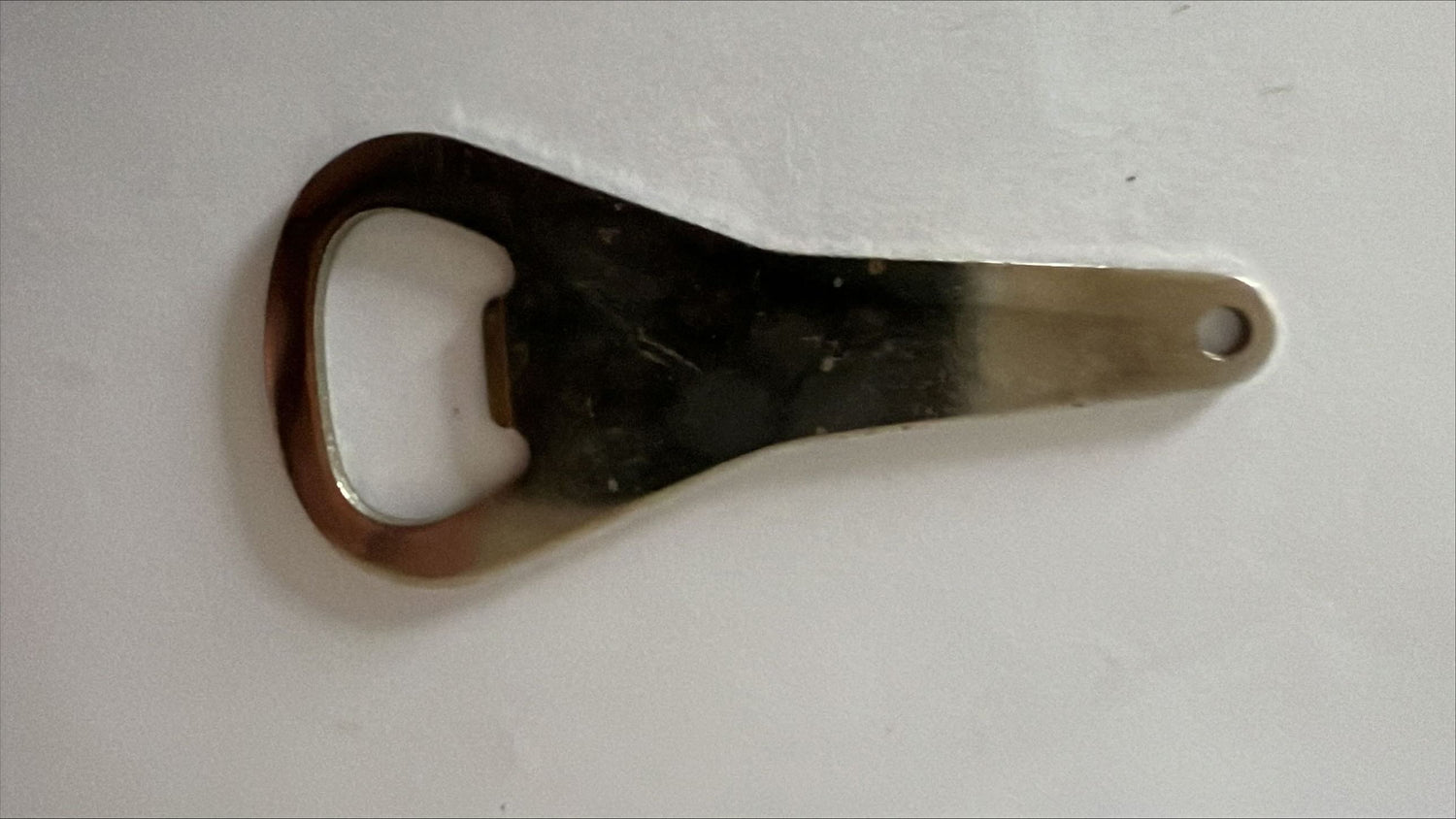 Home, Kitchenware, Bottle opener, VINTAGE Le Reine The Queen Elizabeth Cruise Ship Metal Bottle Opener, Front view
