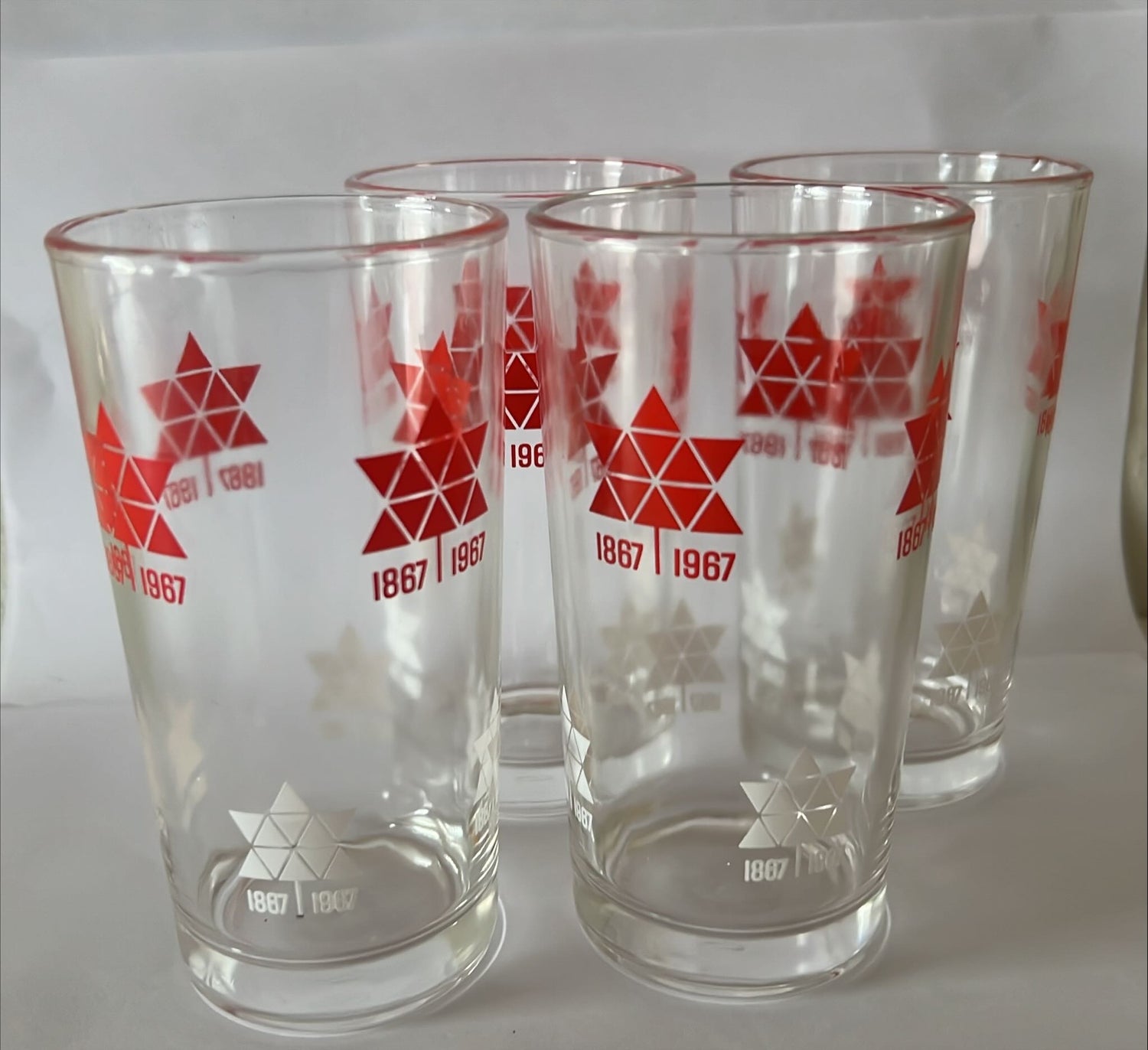 Home, Kitchenware, Glassware, 4 Centennial Glasses, Front view