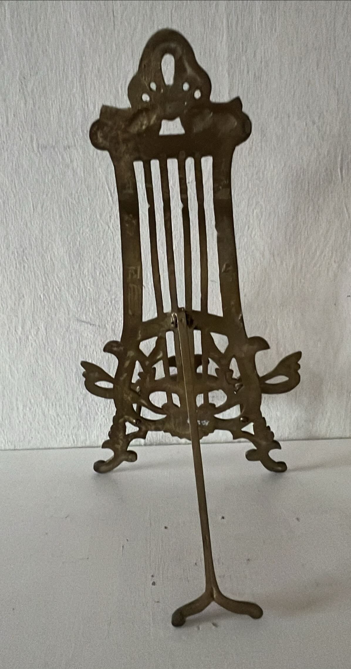 Home, Artifact, Book Stand, Brass Picture/Book Stand, Front view