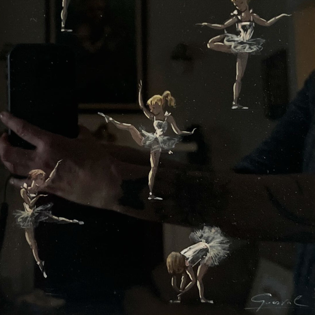 Mixed Media painting, Figures, Ballerina Unknown Artist, Cover view