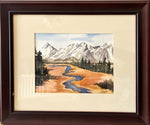 Watercolour painting, Landscape K. Barclay, Front view