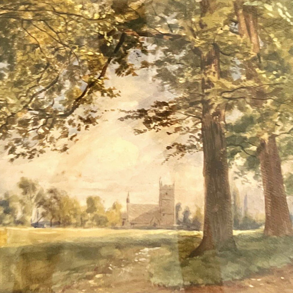 Watercolour painting, Landscape Unknown Artist, Cover view