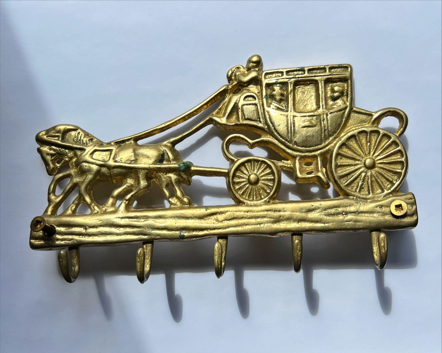 Decor, Wall Decor, Brass Key Hooks- Wall Mounted, Front view