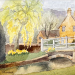 Watercolour painting, Landscape, Cottages V. F. Birkbeck, Cover view