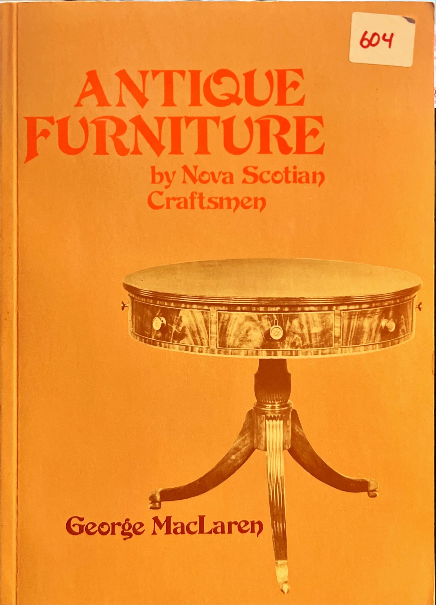 Book, Antique, Furniture, Home, George MacLaren, Antique Furniture by Nova Scotian Craftsmen, Front view