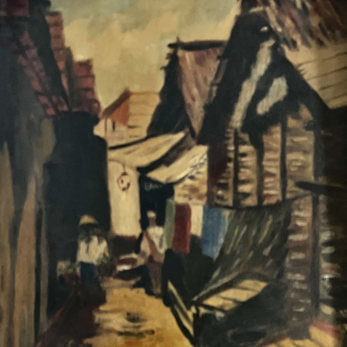 Mixed Media painting, Genre scene Unknown Artist, Cover view