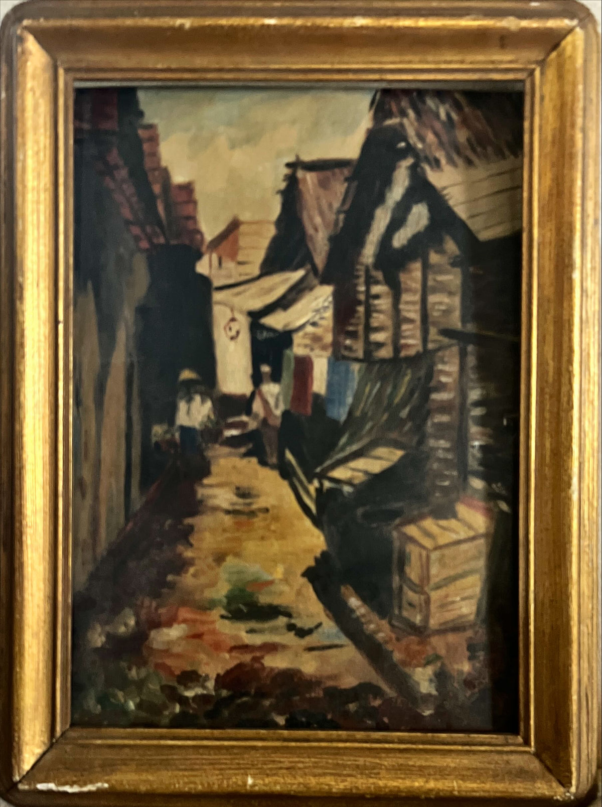 Mixed Media painting, Genre scene Unknown Artist, Front view