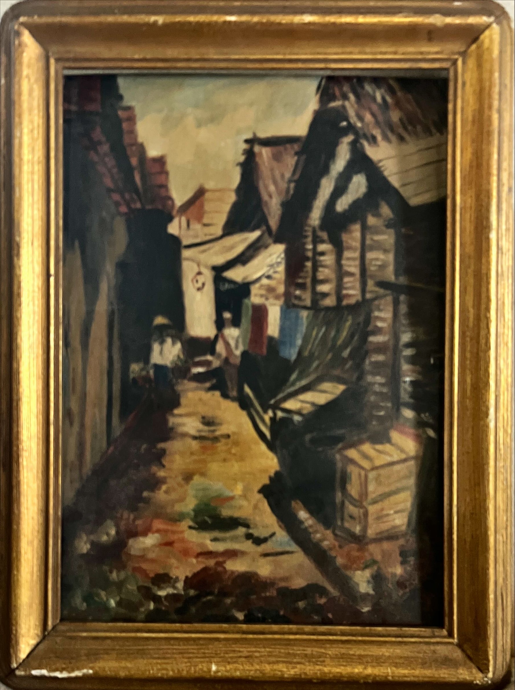 Mixed Media painting, Genre scene Unknown Artist, Front view