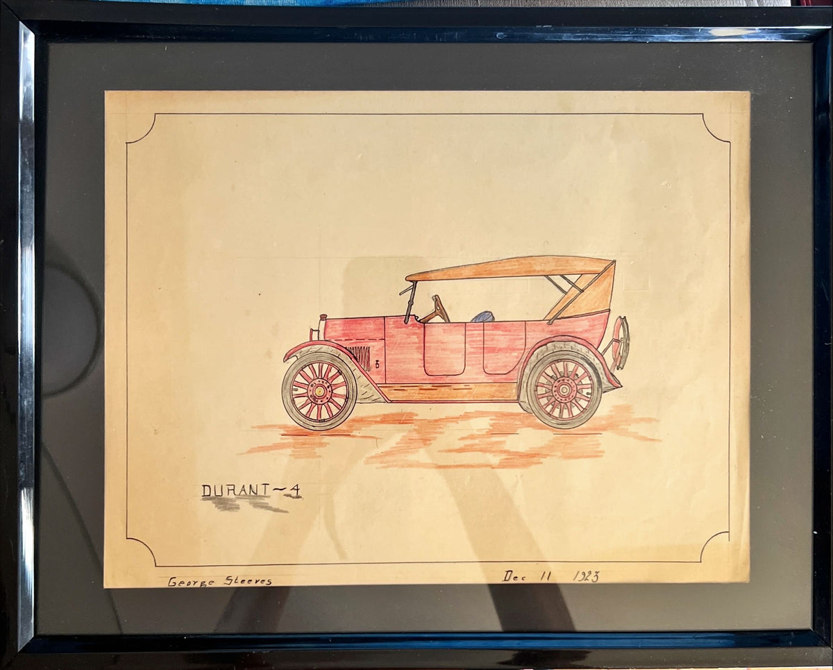 Mixed Media painting, Cars George Steeves, Front view