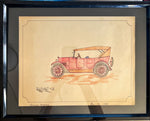 Mixed Media painting, Cars George Steeves, Front view